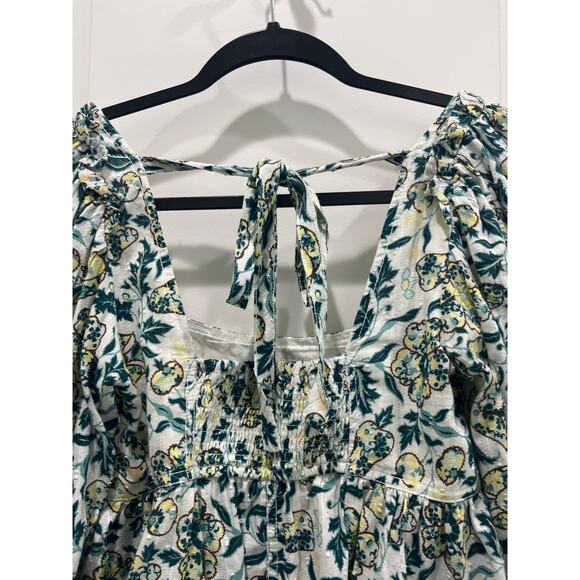 Pilcro Anthropologie Long-Sleeve Babydoll Floral Print Top Sz Small - Picture 6 of 8